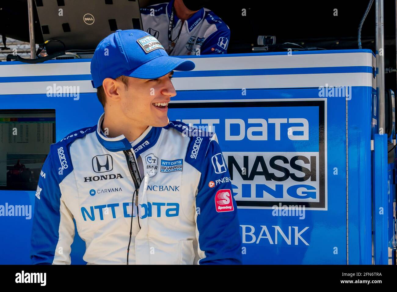 Indianapolis, Indiana, États-Unis. 14 mai 2021. ALEX PALOU (10) de Barcelone, Espagne, se prépare à s'entraîner au Grand Prix GMR au circuit automobile d'Indianapolis à Indianapolis, Indiana. Credit: Walter G Arce SR Grindstone Medi/ASP/ZUMA Wire/Alay Live News Banque D'Images