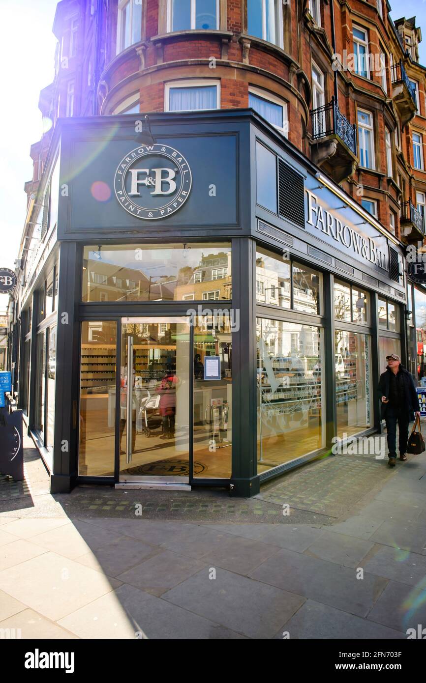 Farrow and ball luxe British peinture et papier peint magasin dans Cité de  Westminster Photo Stock - Alamy