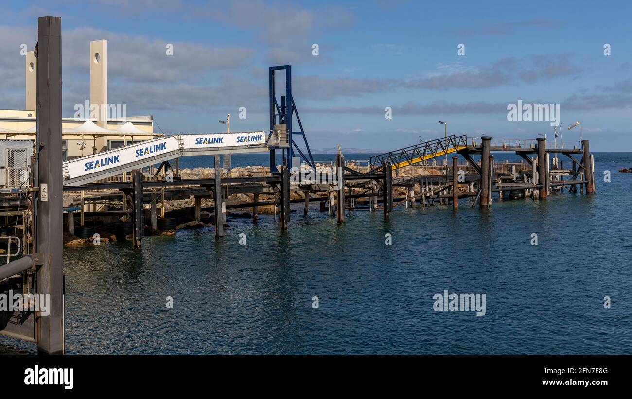 Kangaroo Island Sealink terminal de ferry à cape jervis en Australie méridionale le 7 mai 2021 Banque D'Images