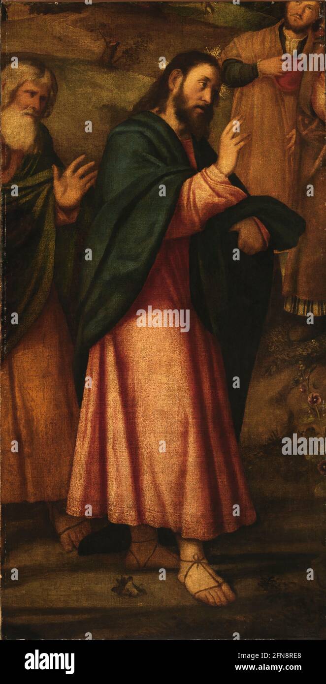 Christ s'adressant au peuple, début-milieu du XVIe siècle Banque D'Images