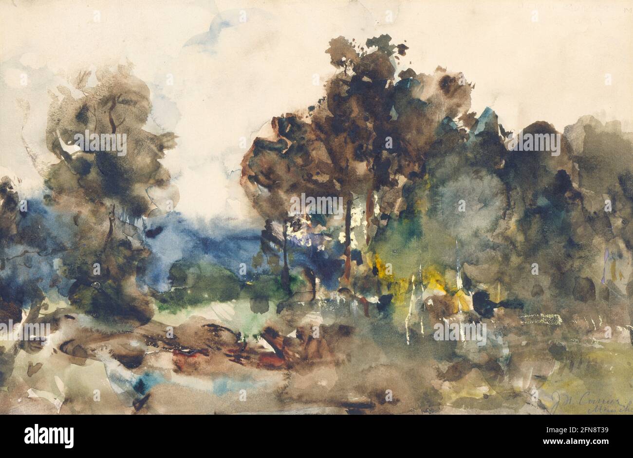 Esquisse de paysage, env. 1880. Banque D'Images