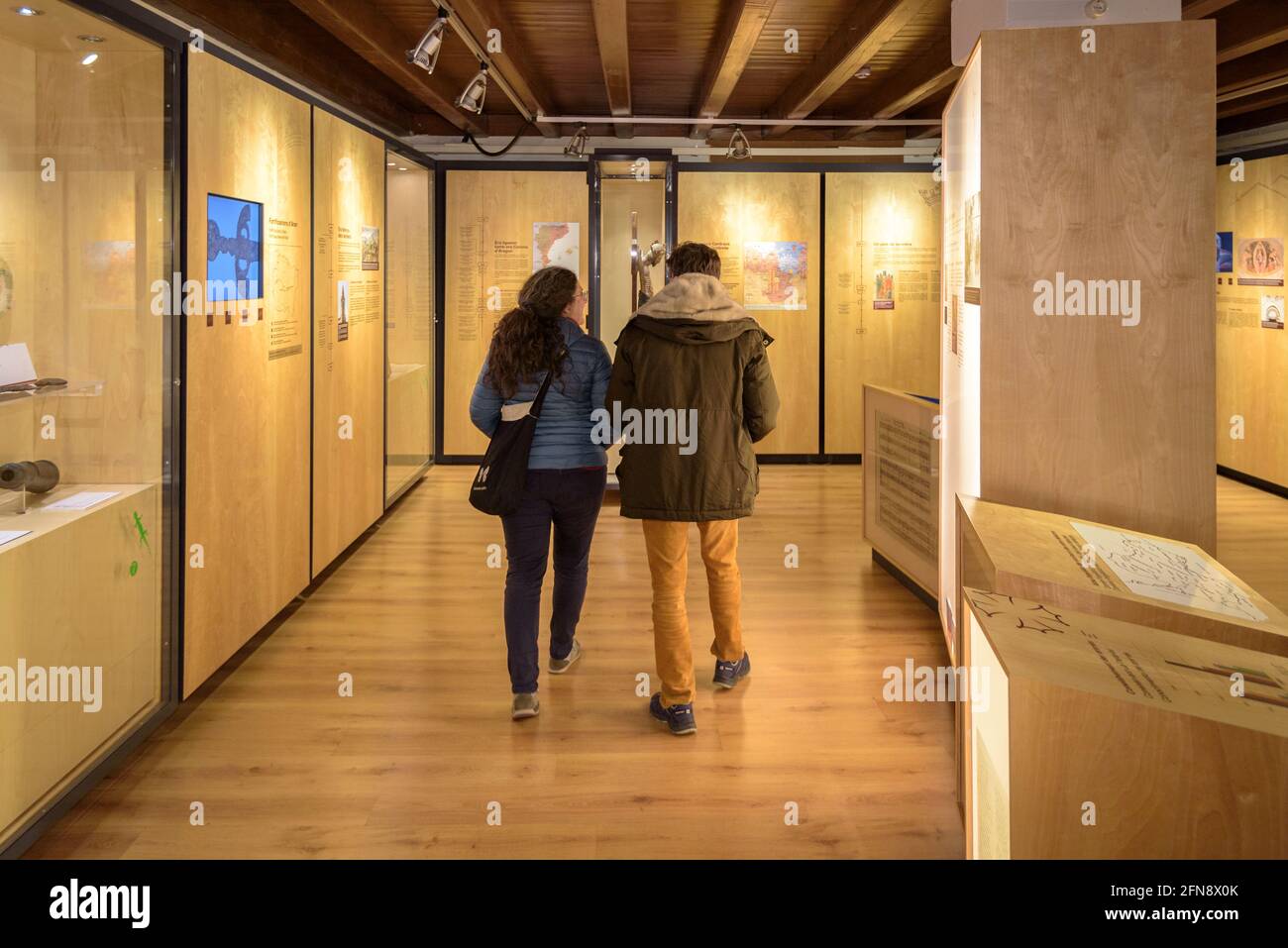 Intérieur du musée, Musèu dera Val d'Aran, à Vielha (Vallée de l'Aran, Catalogne, Espagne) ESP: Interior del Musèu dera Val d'Aran, en Vielha (España) Banque D'Images