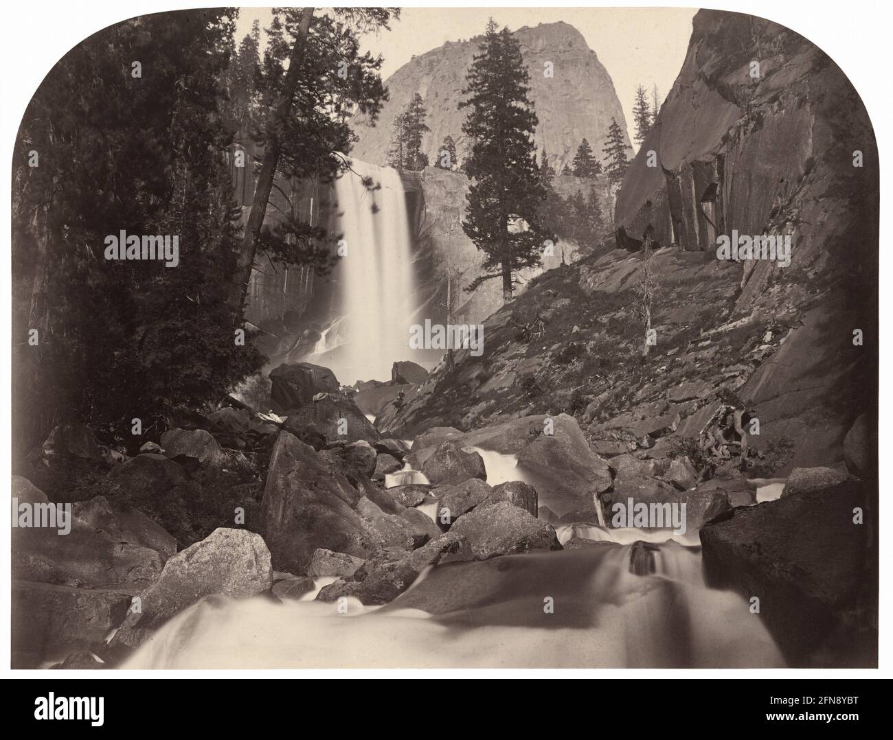 Piwyac, automne vernal, 300 pieds, Yosemite, 1861. Banque D'Images