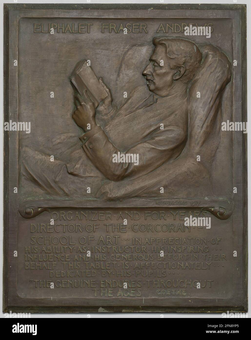 Memorial Tablet à la fin de E. F. Andrews, 1917. Banque D'Images