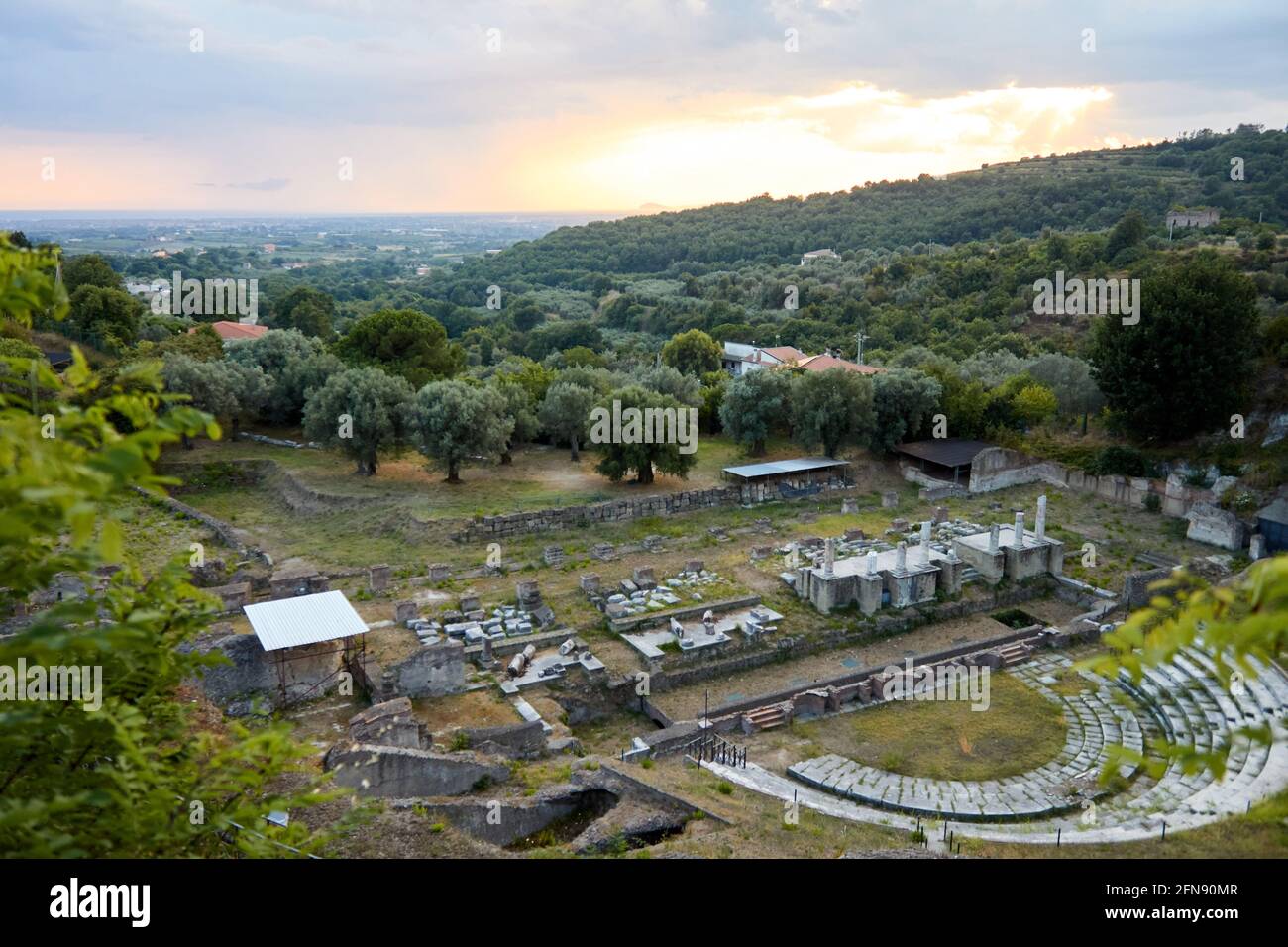 Teatro romano, Sessa Aurunca, Italie Banque D'Images