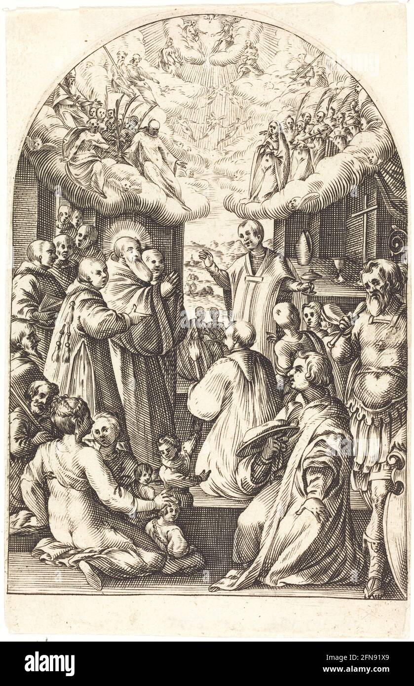 Décès de Saint Benoît, 1608/1611. Banque D'Images