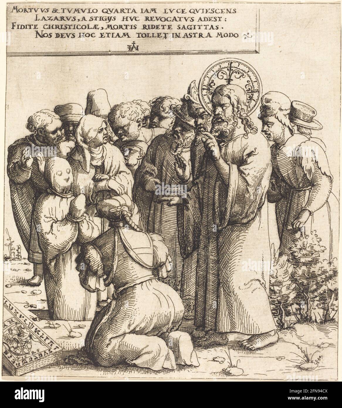 L'élévation de Lazarus, 1545. Banque D'Images