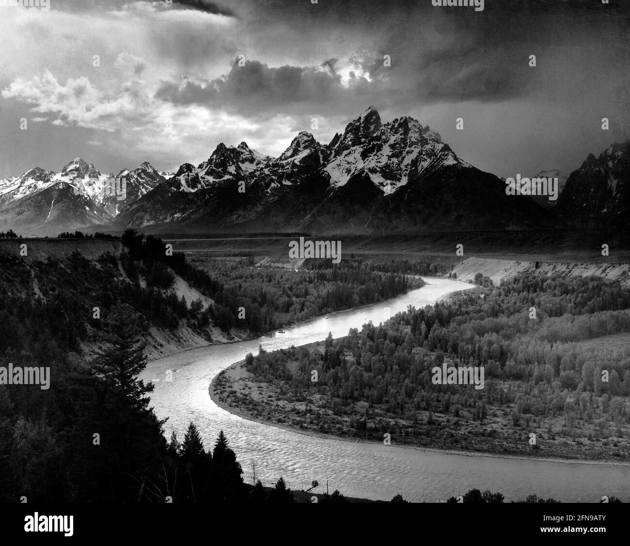 Ansel Adams, les Tetons et la rivière Snake, 1942 Banque D'Images