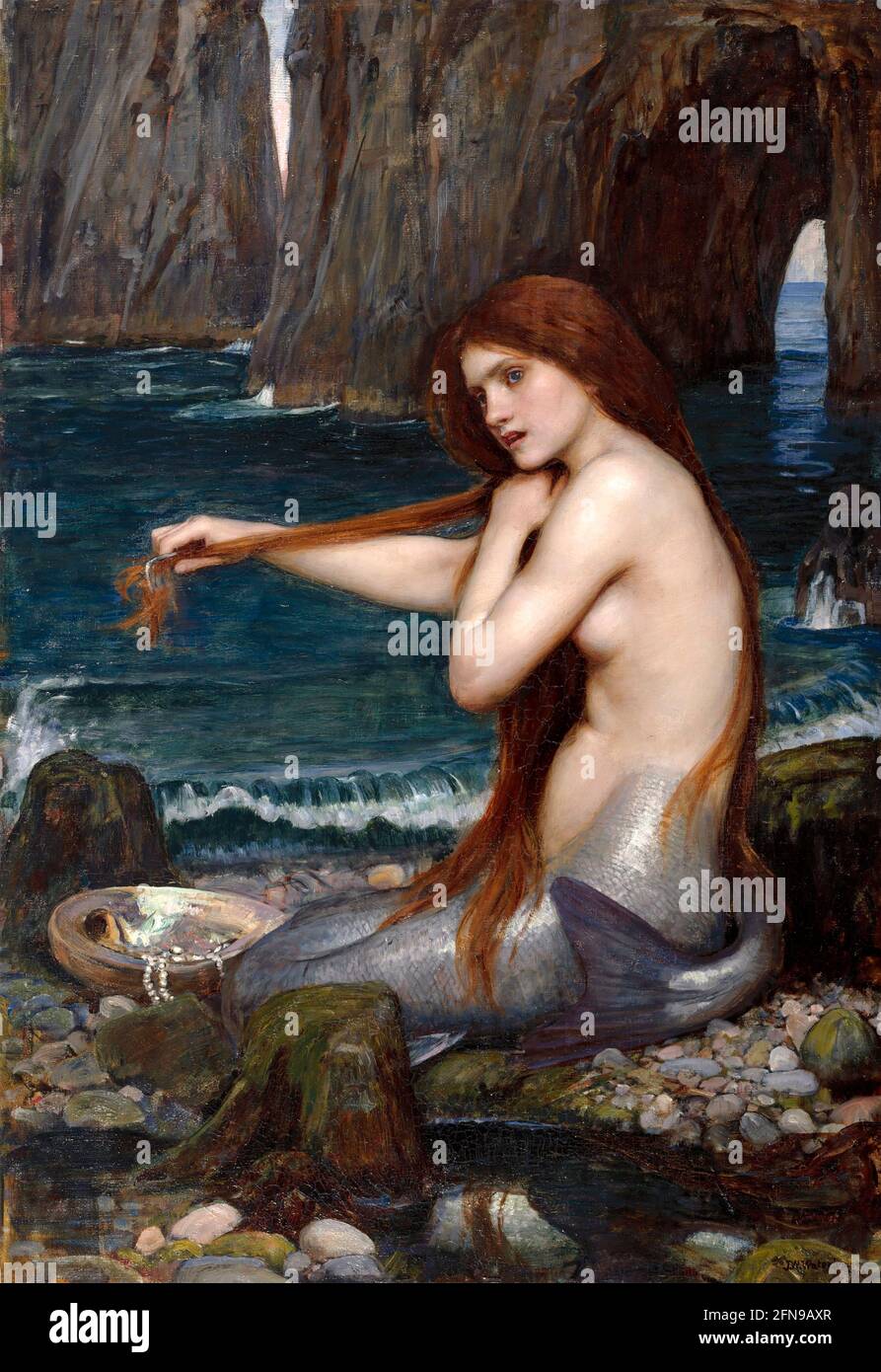 Une sirène de John William Waterhouse (1849-1917), huile sur toile, 1900 Banque D'Images