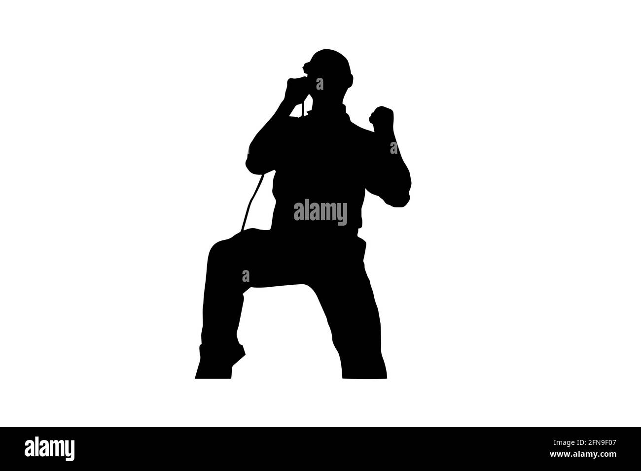Silhouette d'un chanteur de rock masculin avec un microphone sur fond  blanc. Un homme qui exécute une chanson avec émotion, gestant avec ses  mains. Chanteur AR Image Vectorielle Stock - Alamy