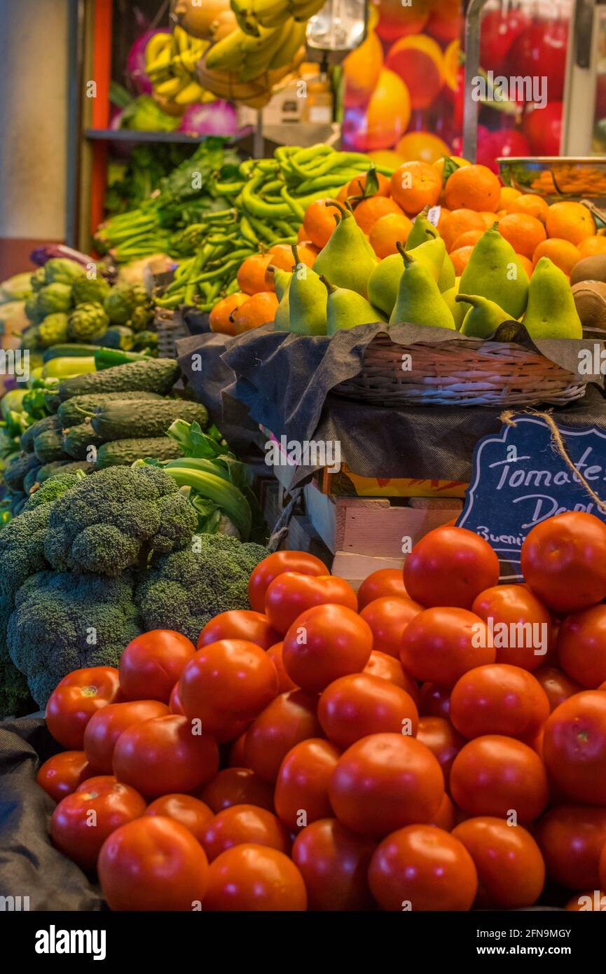 Légumes appétissants exposés Banque D'Images
