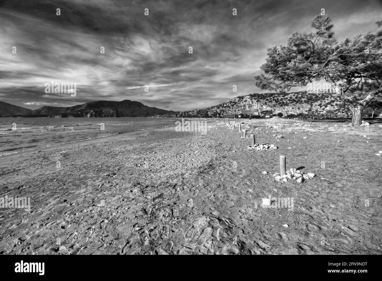 Iztuzu (Turtle) Beach West, Dalyan, Turquie Banque D'Images