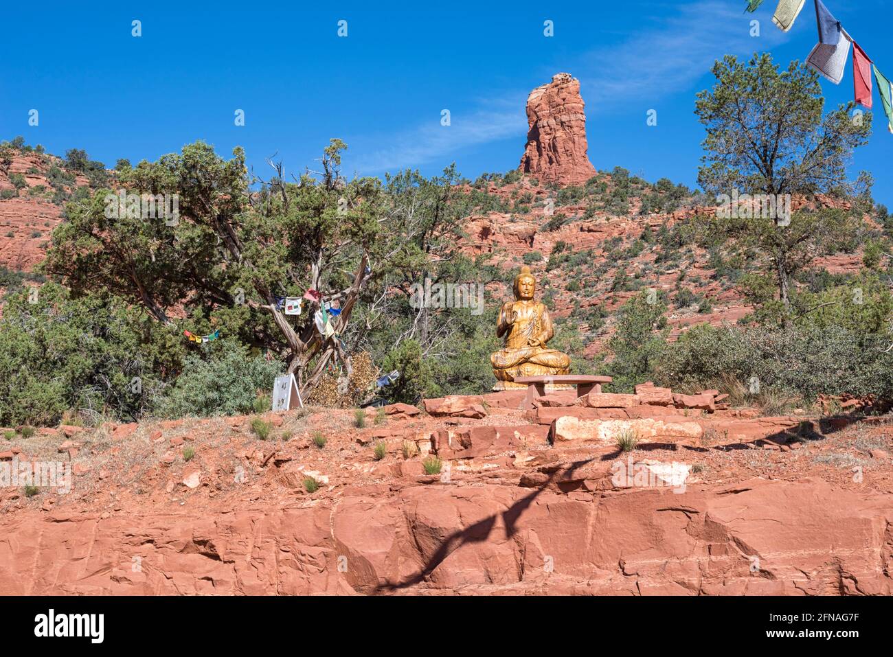 Amitabha Stupa et Peace Park. Sedona, Arizona, États-Unis. Banque D'Images