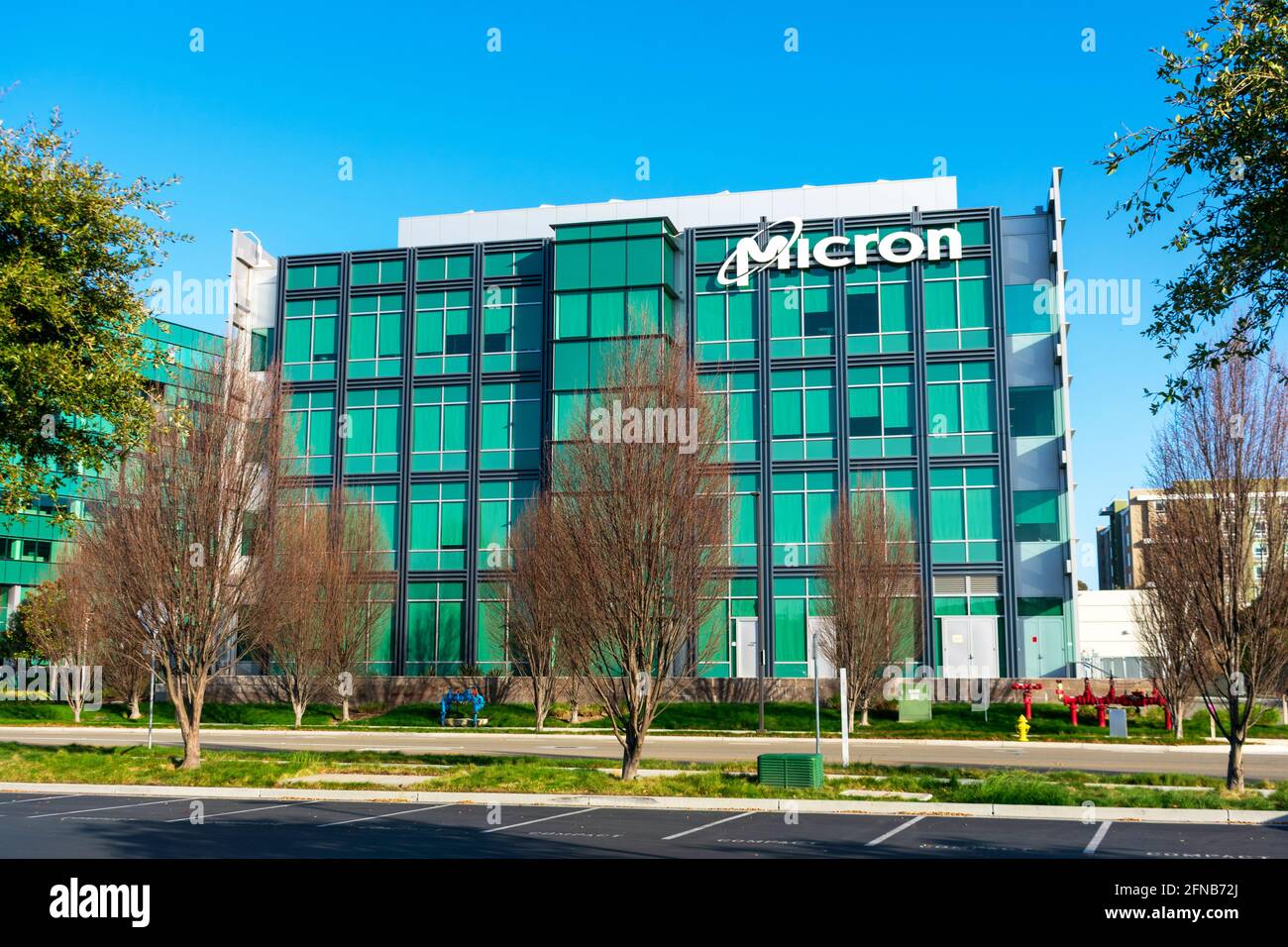 Campus de Micron Technology dans la Silicon Valley. Micron Technology, Inc. Est un producteur américain de mémoire d'ordinateur et de stockage de données d'ordinateur - San Banque D'Images