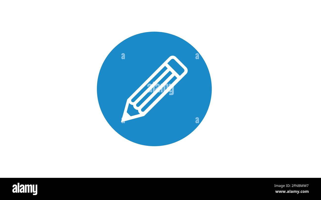 Icône crayon. Illustration plane isolée vectorielle d'un crayon. Modifier l'icône ou le signe Illustration de Vecteur