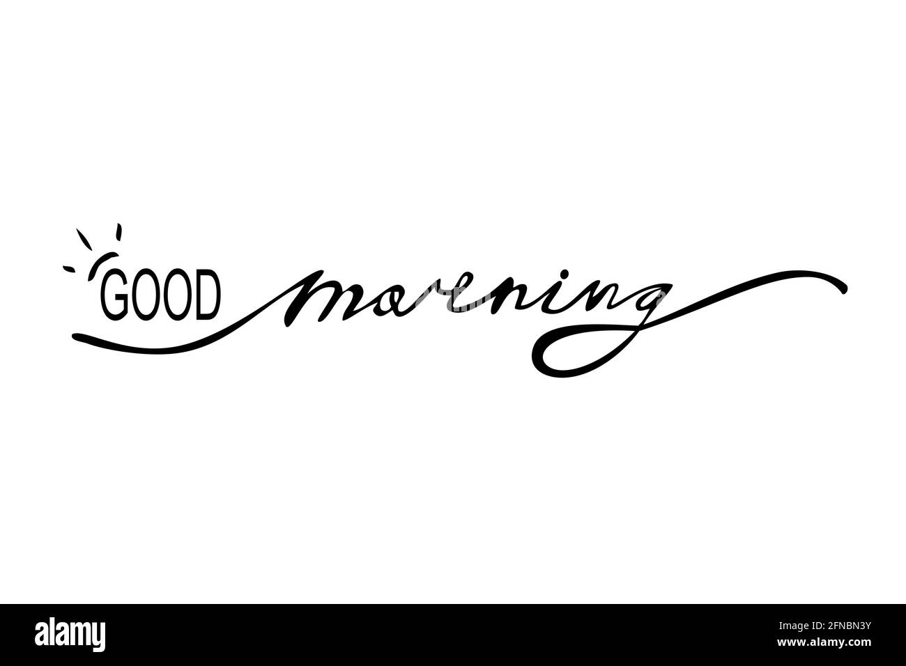 Dessin à la main esquisse scénario Leterring, Bonjour, isolé sur blanc Illustration de Vecteur