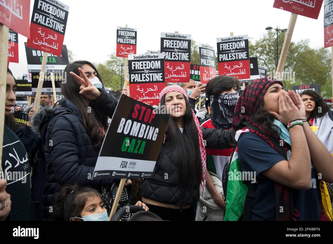 15 mai 2021.Marche de solidarité avec la Palestine à l'occasion de l'anniversaire de la Nakba (catastrophe) lorsque les Palestiniens commémorent le nettoyage ethnique de la Palestine Banque D'Images