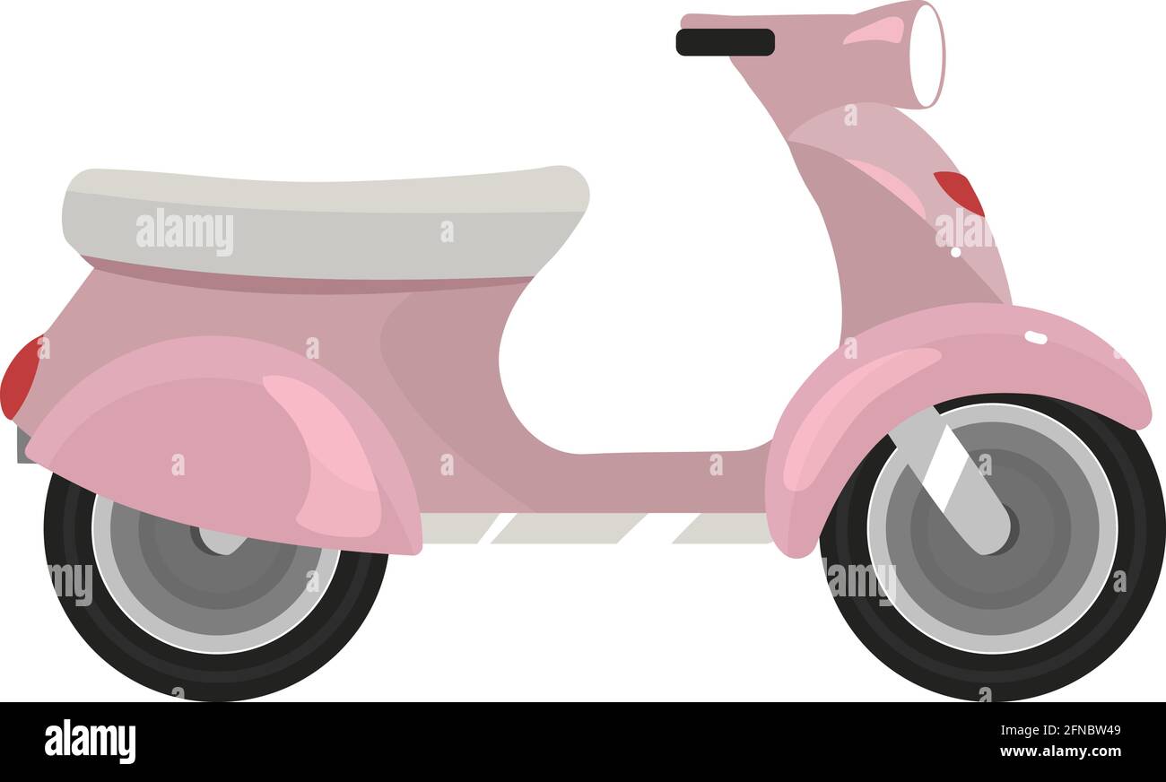 Objet vectoriel de couleur plat scooter Illustration de Vecteur