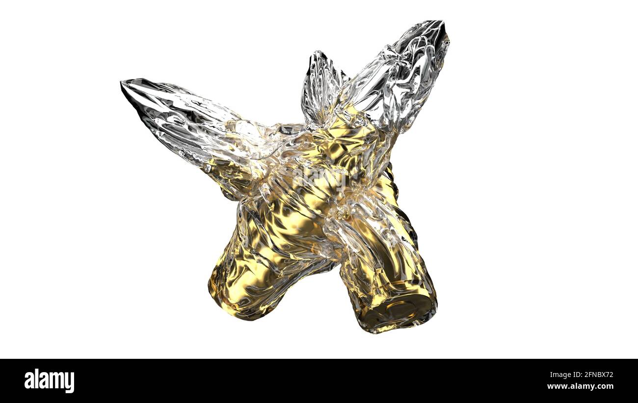 Lot de balles pistolet enveloppé dans un salafan transparent cadeau photo macro rendu 3d Banque D'Images