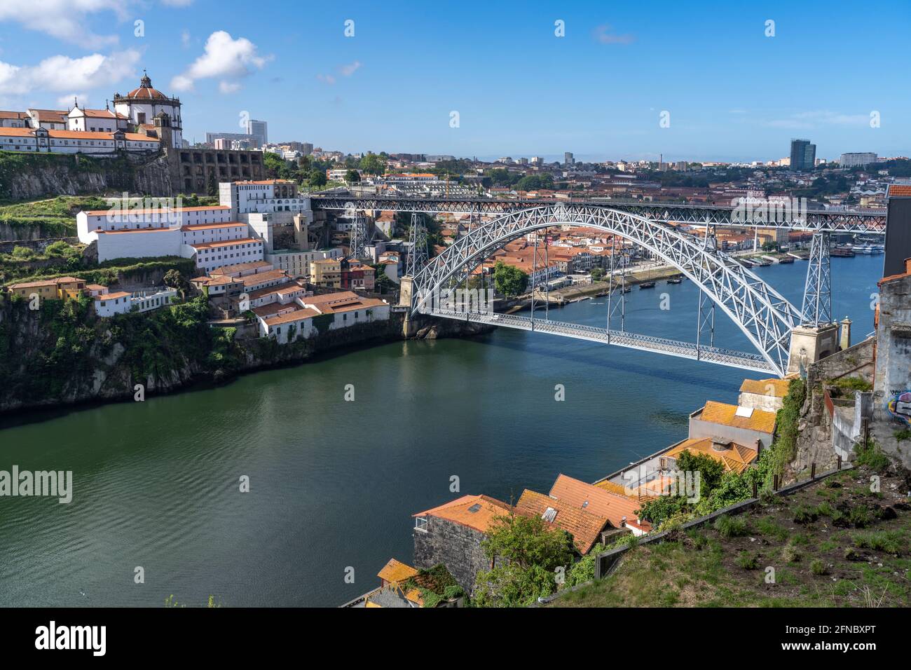 Ponte Dom Luís i über den Fluss Douro, Kloster Mosteiro da Serra do Pilar und Vila Nova de Gaia , Porto, Portugal, Europa | Dom Luís i Bridge Over Banque D'Images