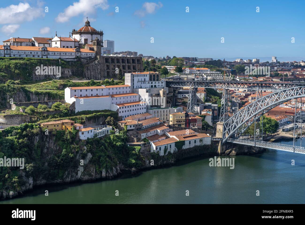 Ponte Dom Luís i über den Fluss Douro, Kloster Mosteiro da Serra do Pilar und Vila Nova de Gaia , Porto, Portugal, Europa | Dom Luís i Bridge Over Banque D'Images