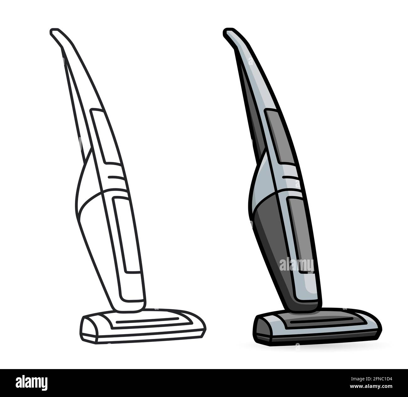 aspirateur balai ligne icône vecteur isolé Illustration de Vecteur