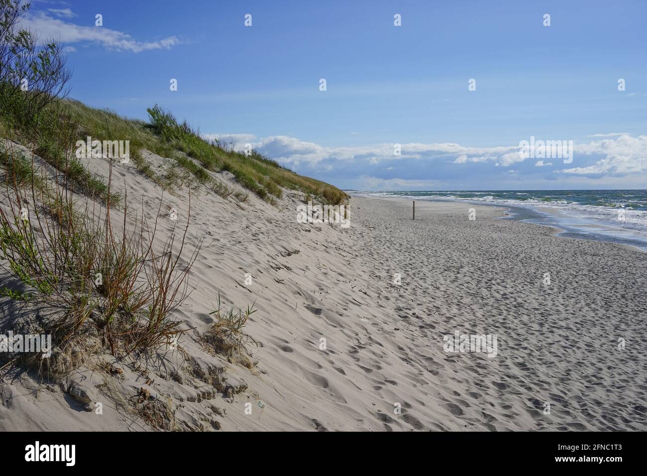 Seascape déserte sur la mer Baltique et des dunes de sable Banque D'Images