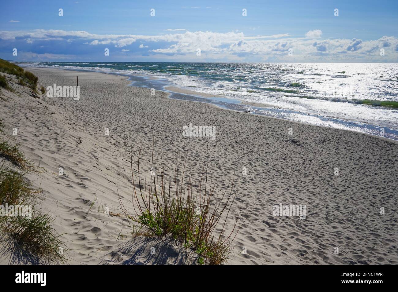 Seascape déserte sur la mer Baltique et des dunes de sable Banque D'Images