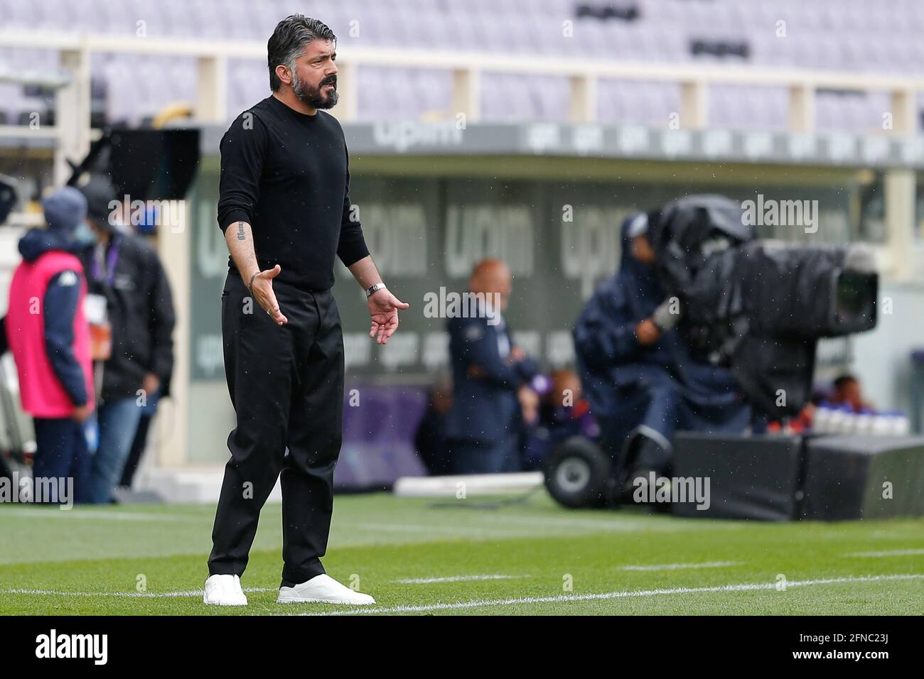 Stade Artemio Franchi, Florence, Italie. 16 mai 2021. Gennaro Gattuso (SSC Napoli) pendant ACF Fiorentina vs SSC Napoli, football italien série A Match - photo Francesco Scaccianoce/LM crédit: Live Media Publishing Group/Alay Live News Banque D'Images