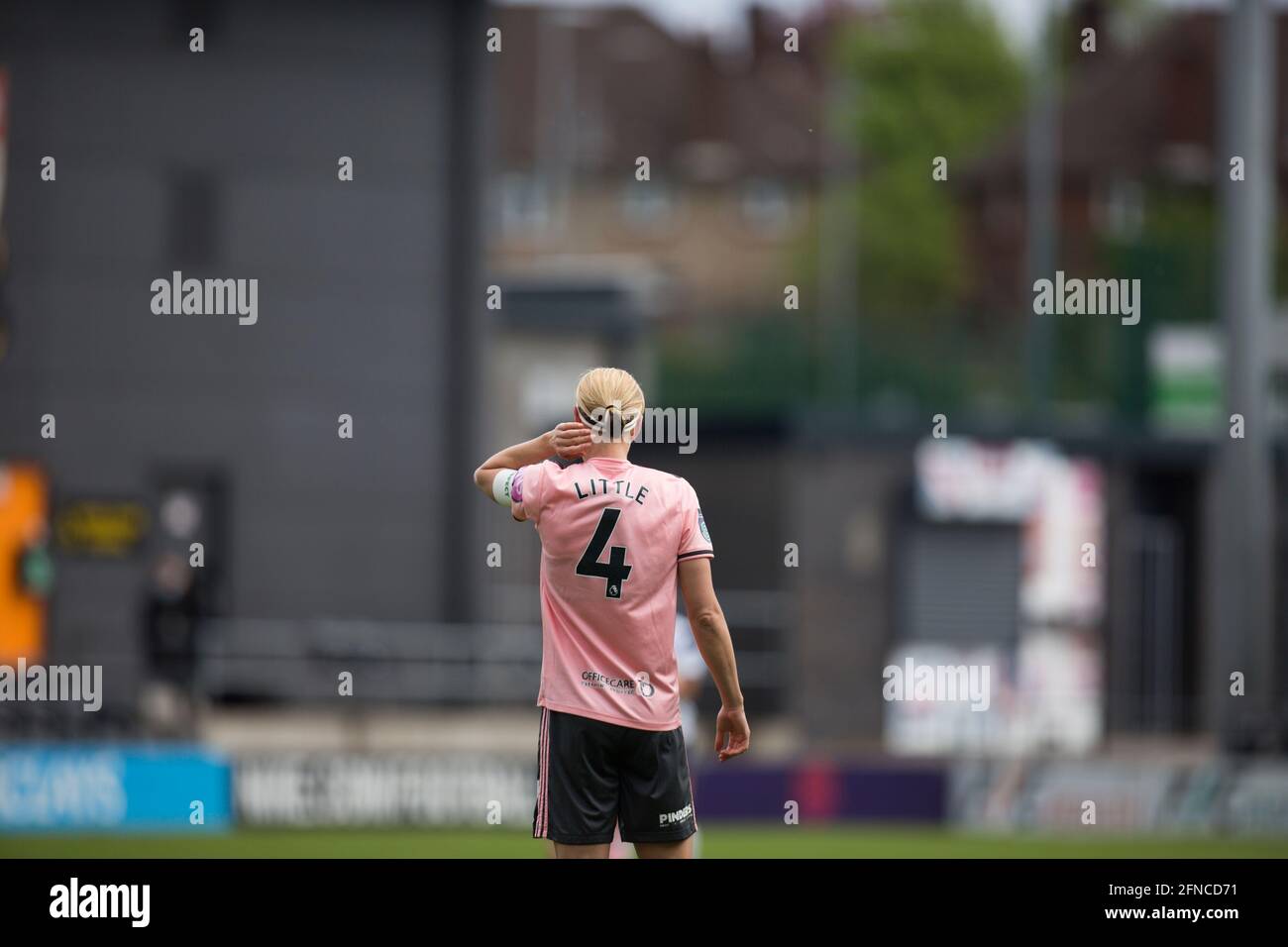 Londres, Royaume-Uni. 16 mai 2021. Londres, Royaume-Uni. 2 mai : Leandra Little (Sheffield) se tient pendant la coupe féminine 2020-21 FA entre Tottenham Hotspur et Sheffield Unis à la Hive. Credit: Federico Guerra Morán/Alay Live News Banque D'Images