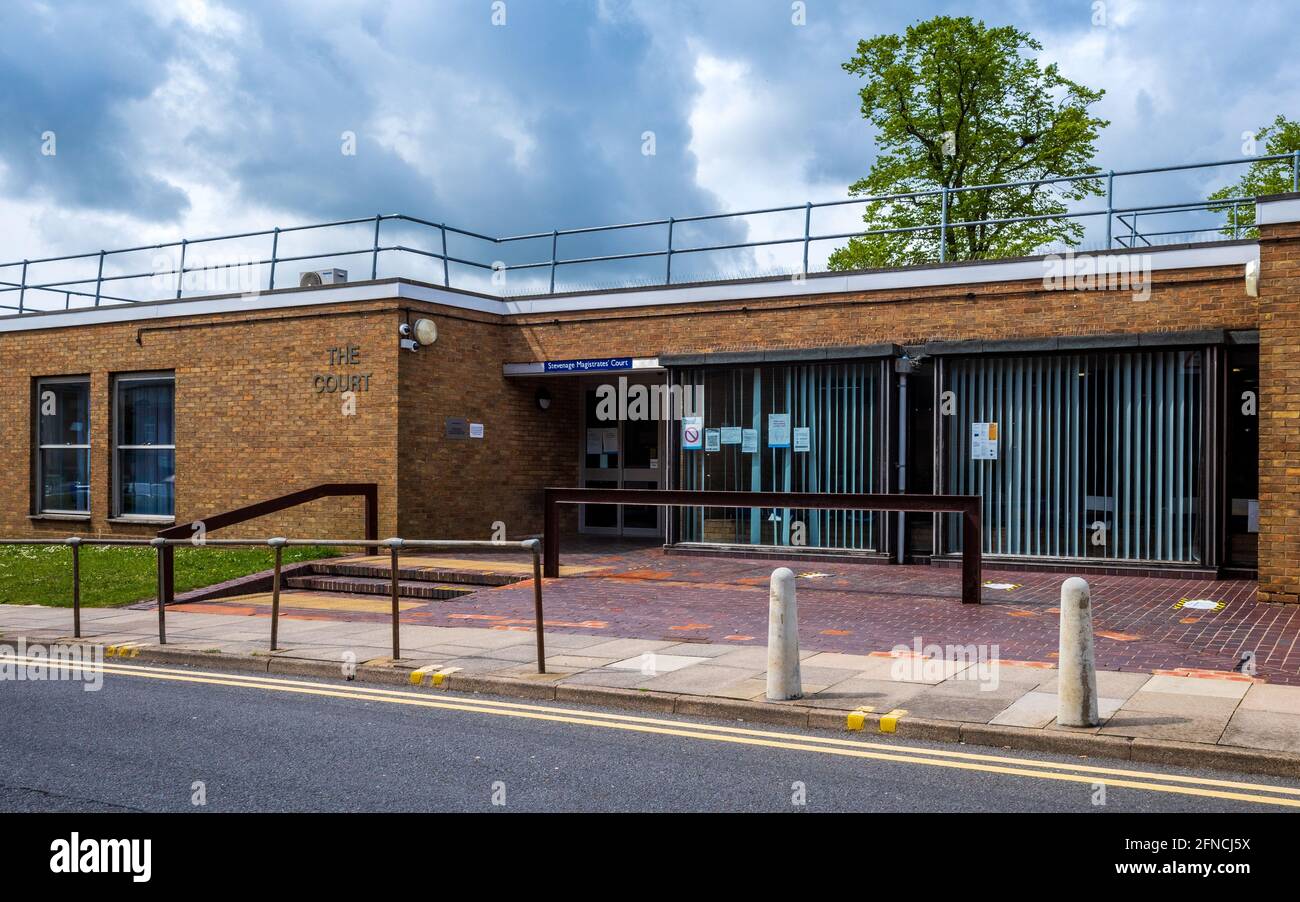 Tribunaux de juridiction de Stevenage - le tribunal de juridiction de Stevenage, Danesgate, Stevenage UK. Ouvert 1973. Banque D'Images