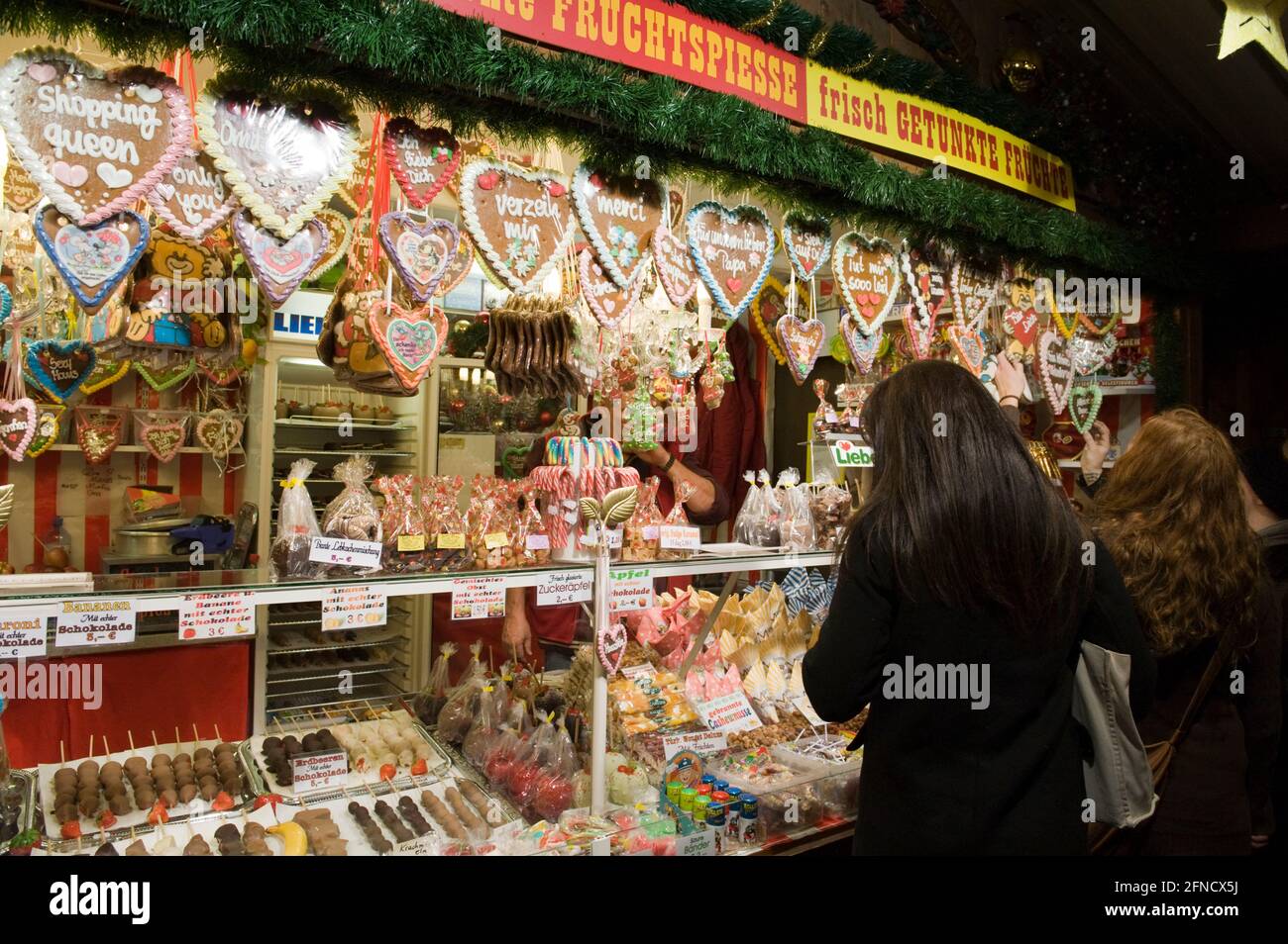 Nouveautés festives marché de Noël de Vienne Banque D'Images