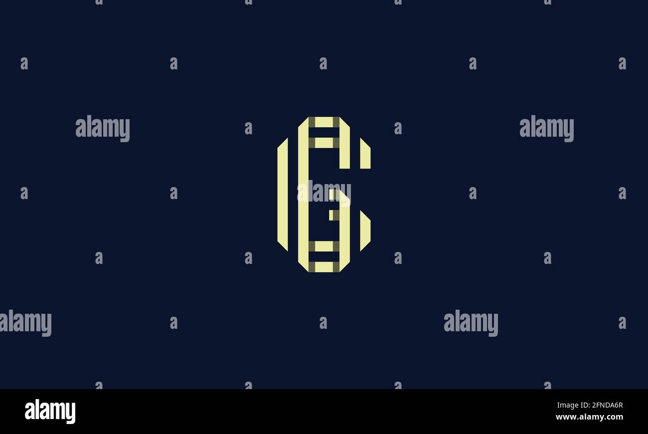 LOGO LETTRE G AVEC EFFET D'ESPACE NÉGATIF Illustration de Vecteur