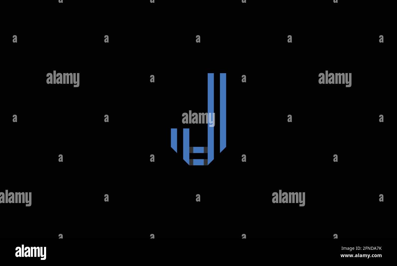 LOGO LETTRE J AVEC EFFET D'ESPACE NÉGATIF Illustration de Vecteur