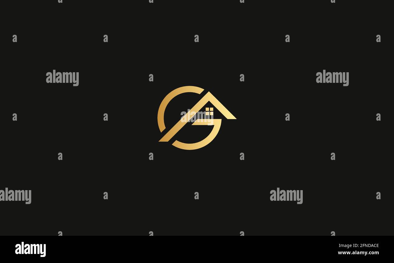 lettres logo ga ou logo ag logo immobilier Illustration de Vecteur