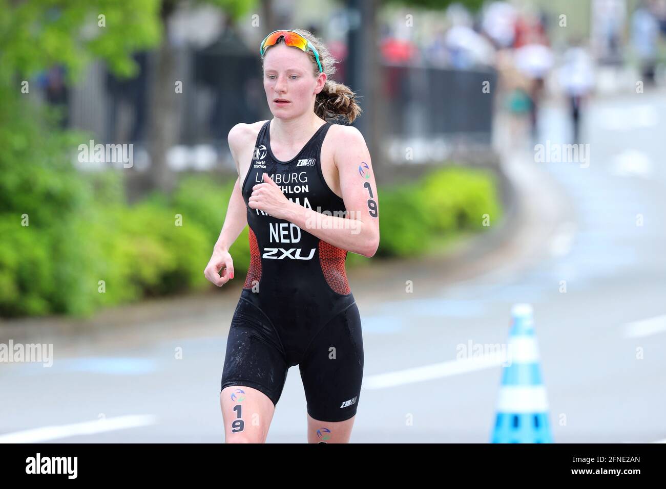 Yokohama, Kanagawa, Japon. 15 mai 2021. Maya Kingma (NED) Triathlon : ITU World Triathlon Championship Series Yokohama 2021 Women's Elite à Yokohama, Kanagawa, Japon . Crédit: Naoki Nishimura/AFLO SPORT/Alay Live News Banque D'Images