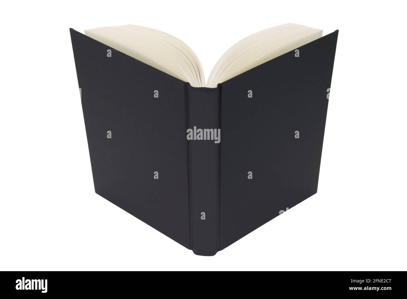 Ouvrir le livre noir sur blanc avec un masque Banque D'Images