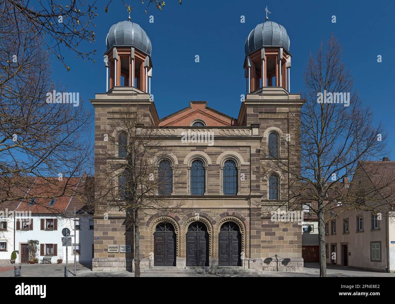 Façade HAPT de l'ancienne synagogue, construite en 1883, aujourd'hui site culturel, Kitzingen, Basse-Franconie, Bavière, Allemagne Banque D'Images