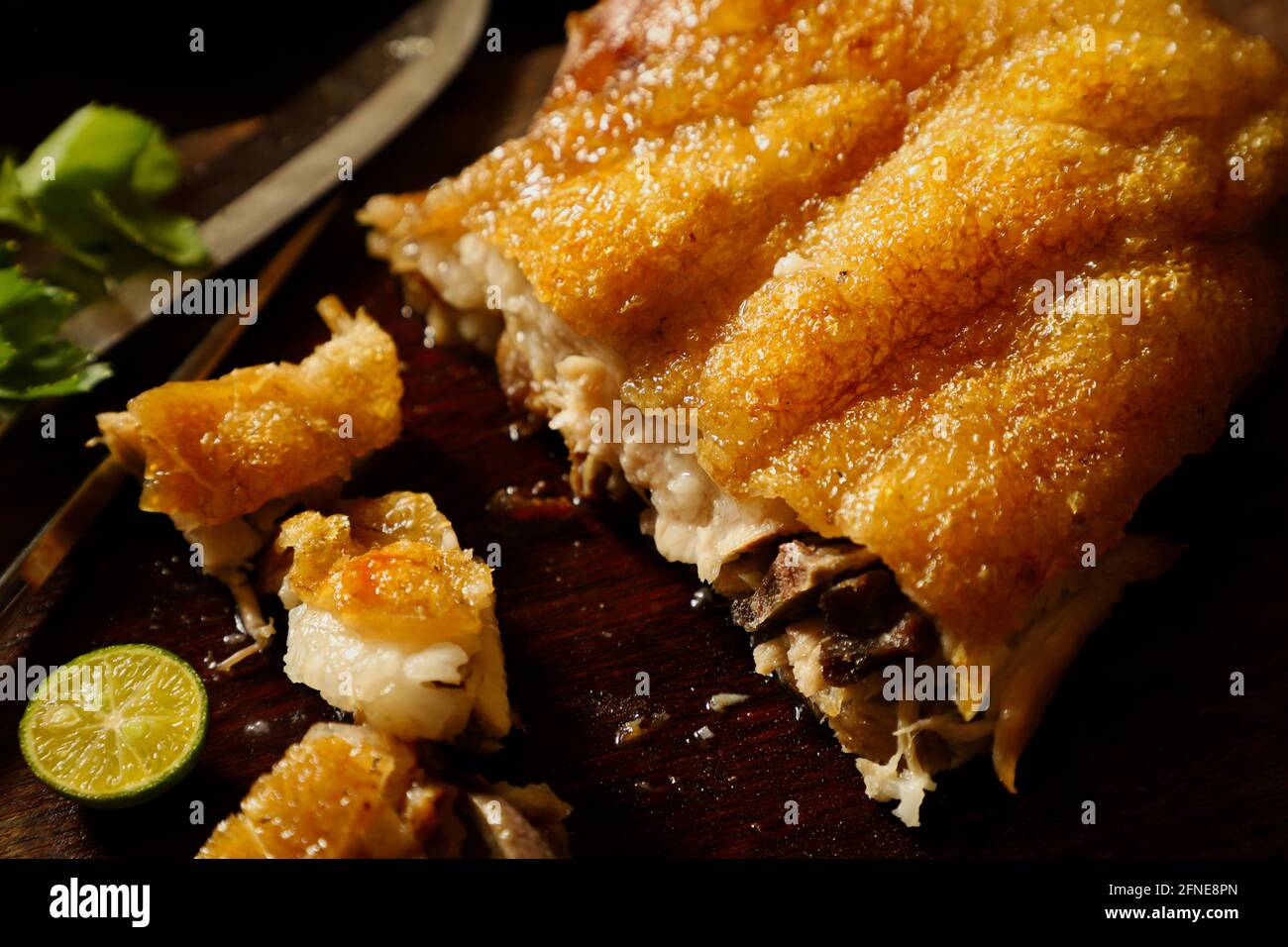 Bipang Ambawang. Rôti de porc d'Ambawang, Kalimantan occidental Banque D'Images