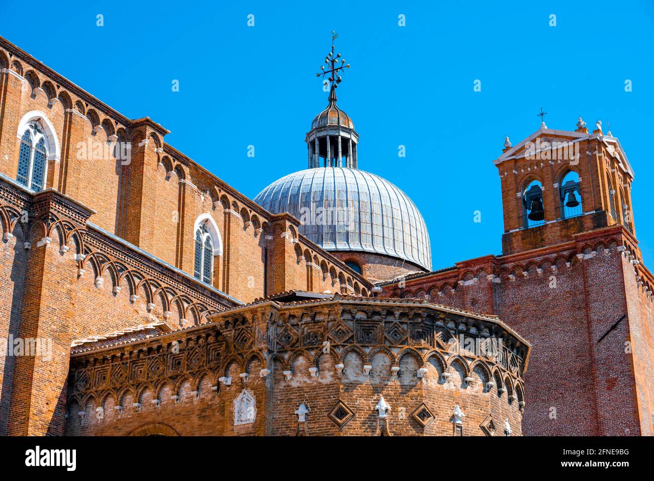 Dôme de la Basilique dei Santi Giovanni e Paolo, Castello, Venise, Vénétie, Italie Banque D'Images