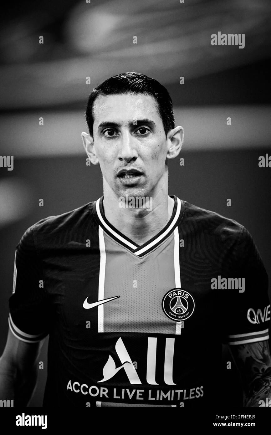 Angel Di Maria du PSG lors du match de football de la Ligue française 1 entre Paris Saint Germain (PSG) et Stade de Reims (SR) au stade du Parc des Princes, à Paris, en France, le 16 mai 2021. Photo de Julien Poupart/ABACAPRESS.COM Banque D'Images