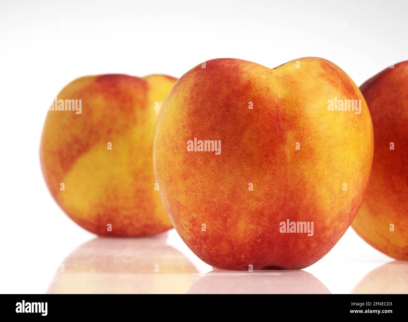 Fruits NECTARINE AGAINST WHITE BACKGROUND Banque D'Images