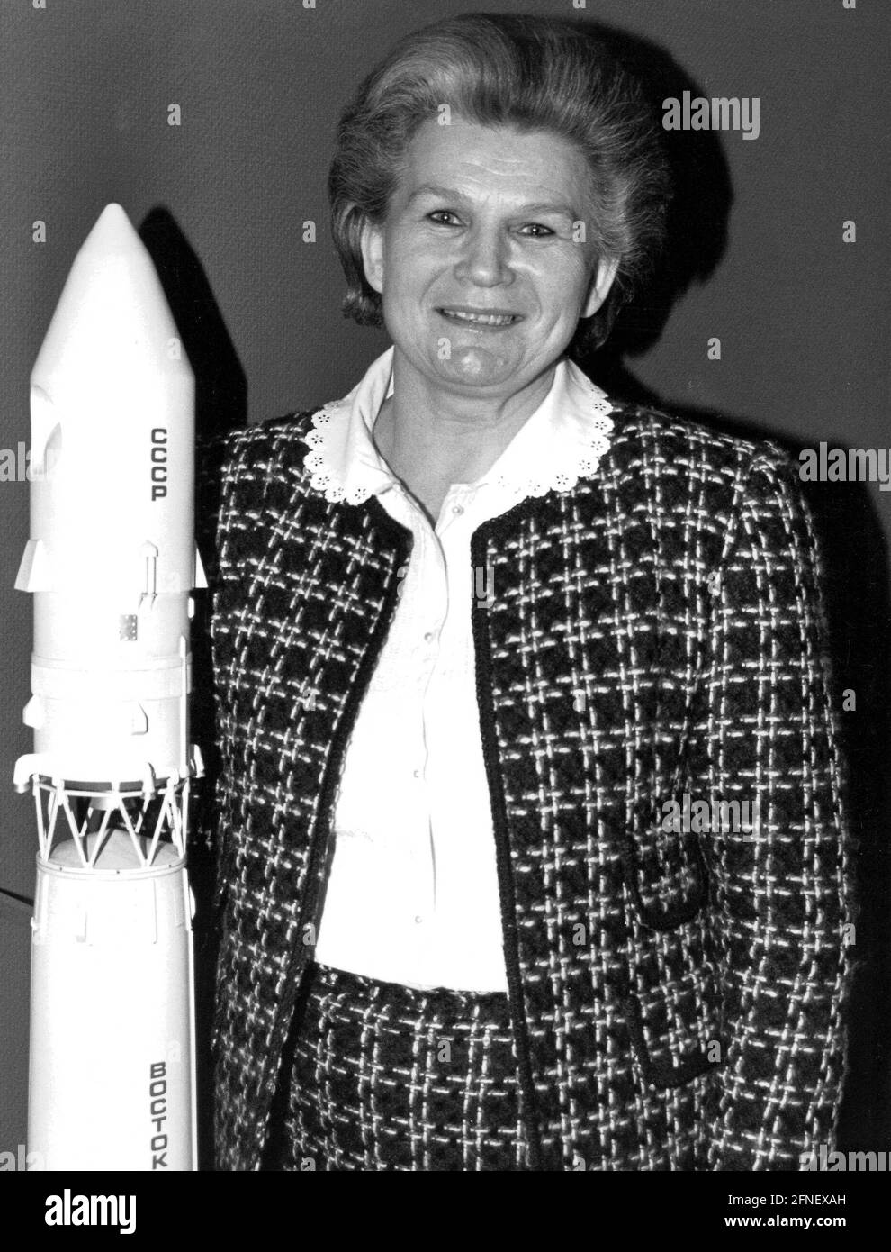 Valentina Terechkova, cosmonaute soviétique et première femme dans l'espace (née en 06.03.1937), photo prise à l'occasion de sa visite au Deutsches Museum de Munich en mars 1992. [traduction automatique] Banque D'Images