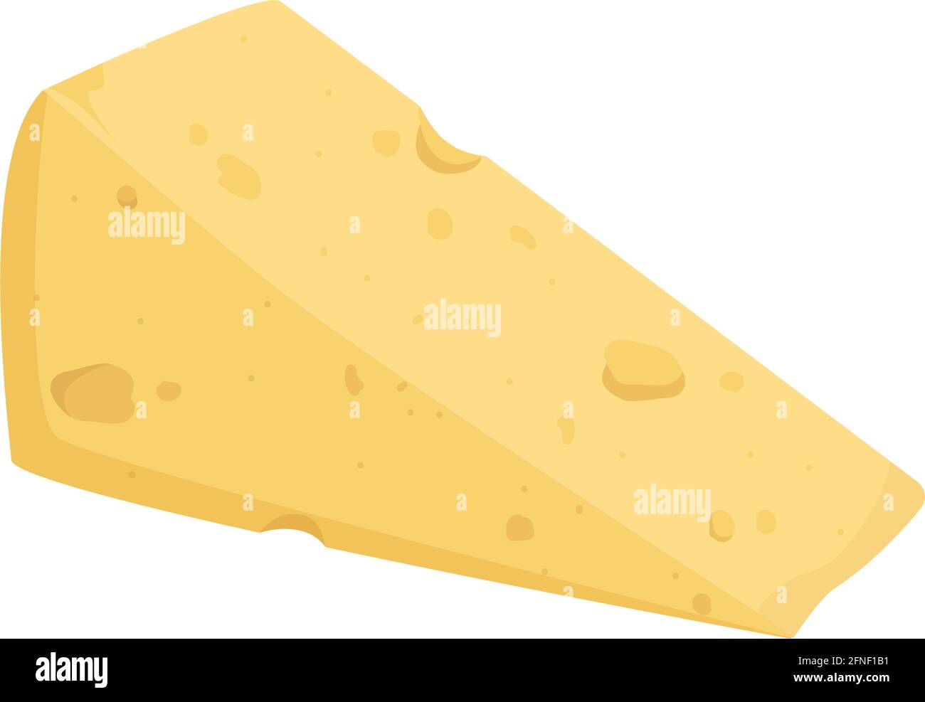 Icône de fromage jaune avec trous. Délicieux en-cas sain. Les produits laitiers, une source de calcium Illustration de Vecteur