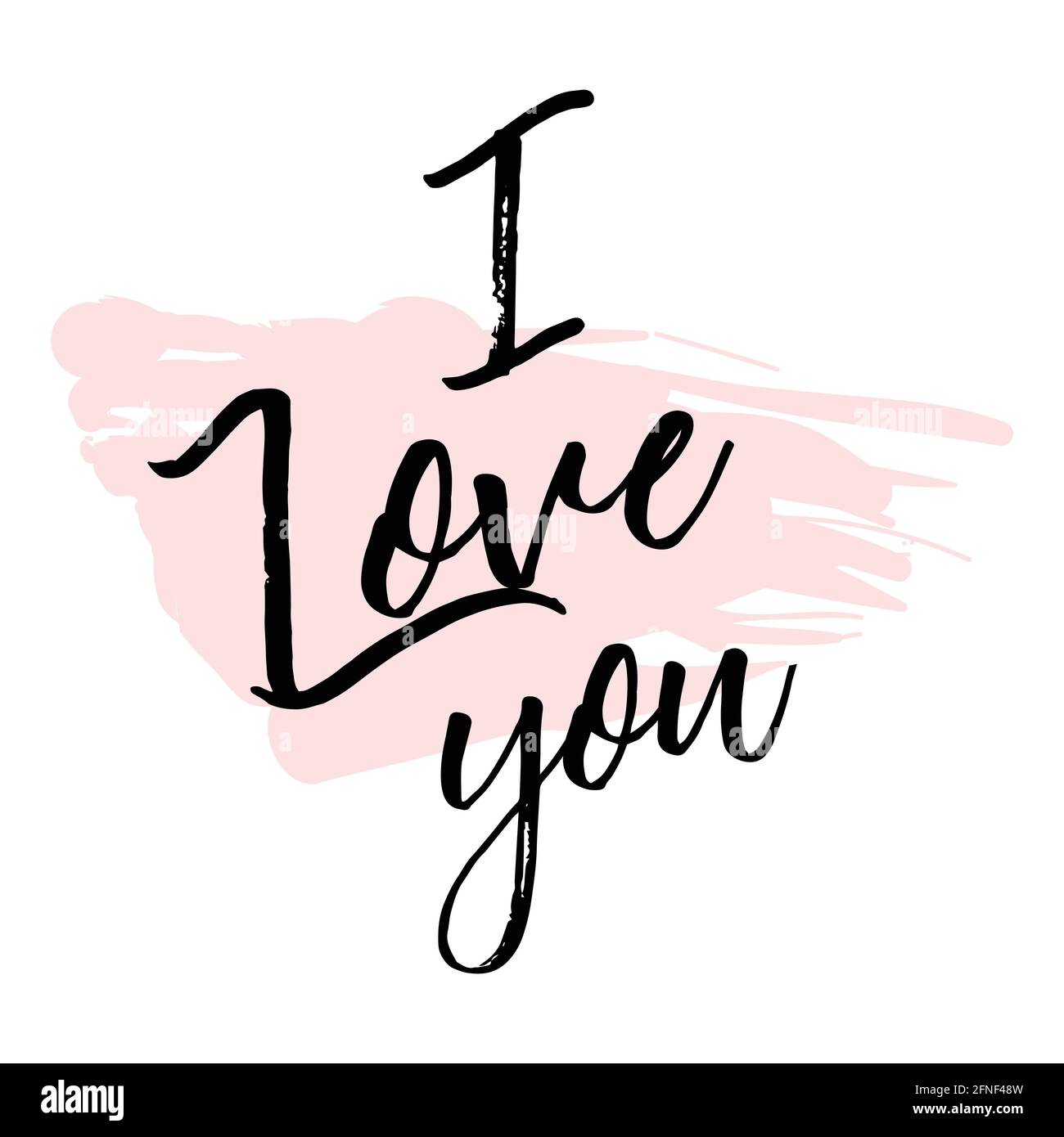 Je t'aime lettering carte postale illustration. Vecteur Illustration de Vecteur