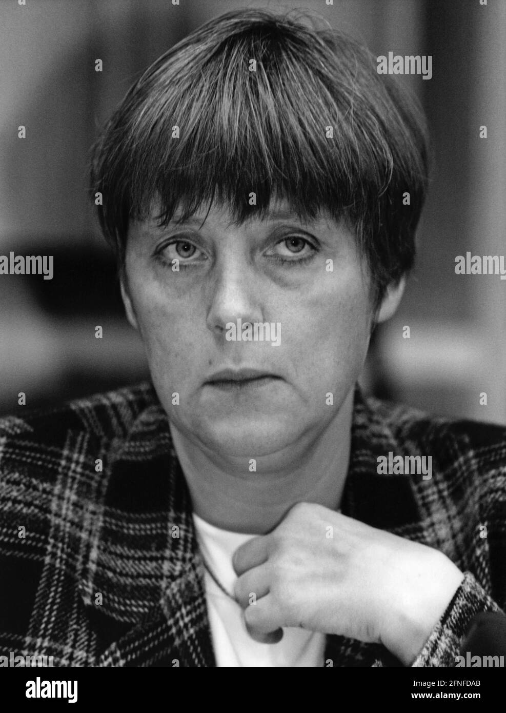 Portrait de la ministre fédérale de l'Environnement, Angela Merkel. [traduction automatique] Banque D'Images