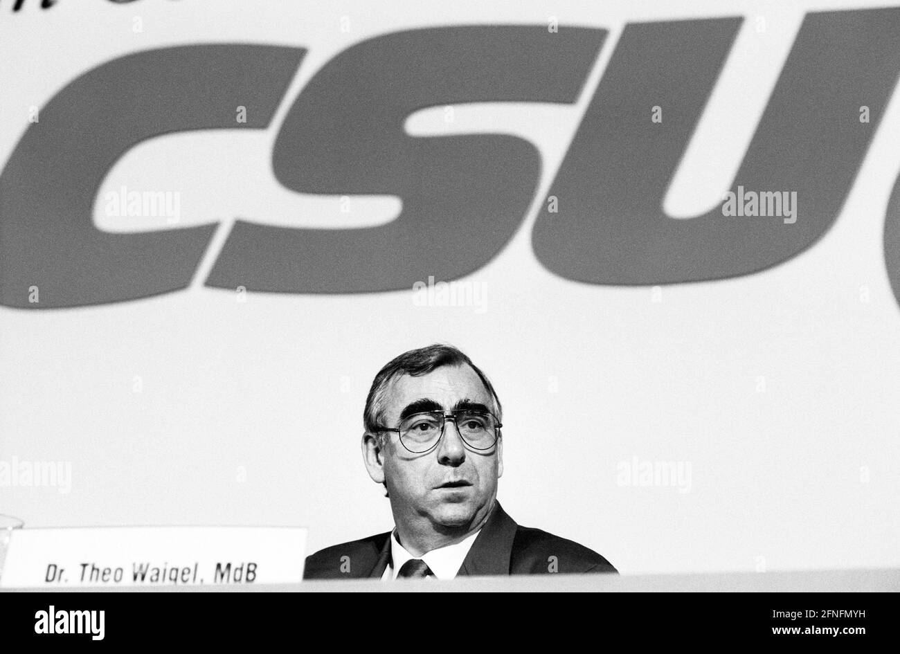 Le ministre fédéral des Finances, Theo WAIGEL , CSU , octobre 1993 [traduction automatique] Banque D'Images
