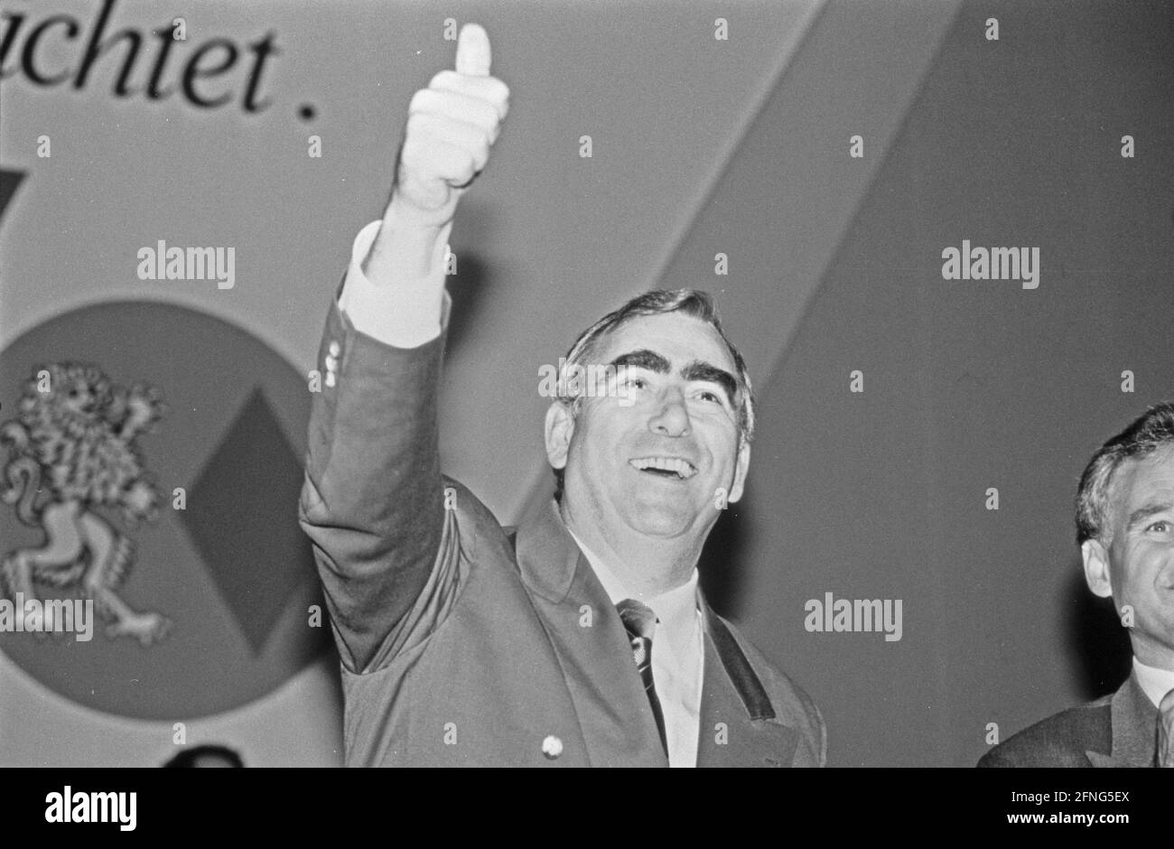 Theo Waigel à la 57e conférence du parti CSU à Munich. [traduction automatique] Banque D'Images