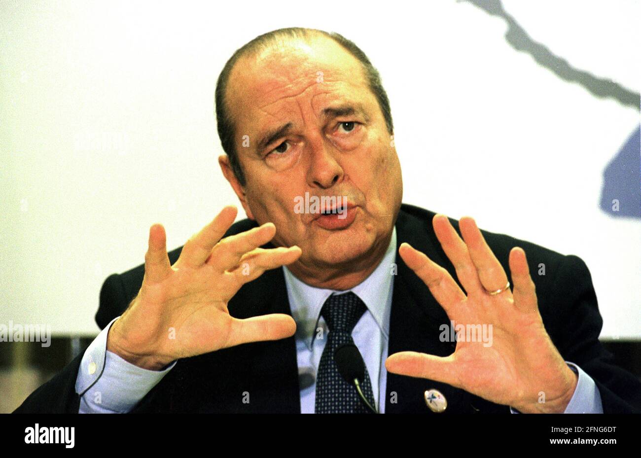 Jacques CHIRAC, Président de la France. France, Paris, 26.02.1999. [traduction automatique] Banque D'Images