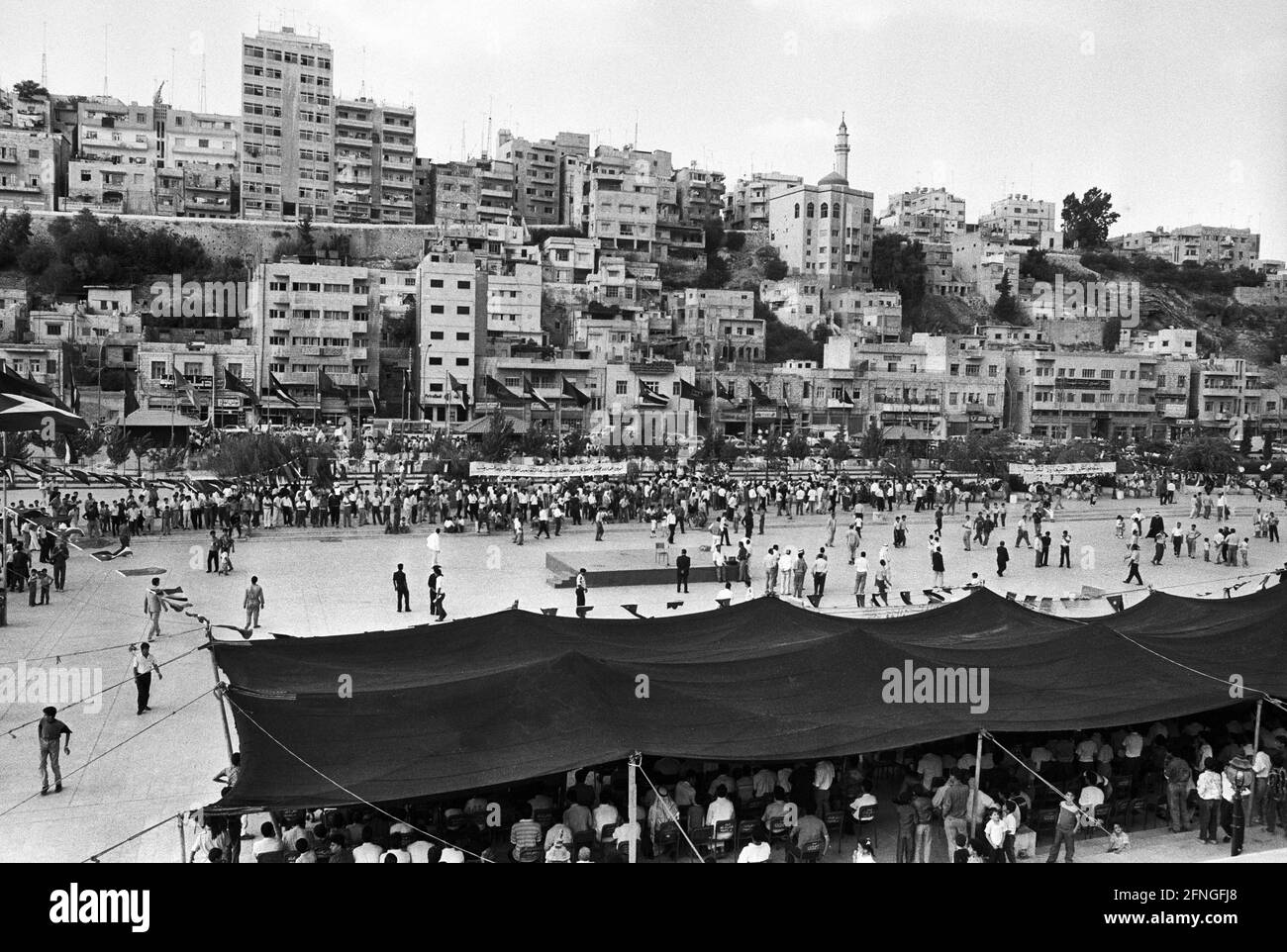Jordanie, Amman 01.10.1990 Archive-No.: 20-60-08 photos de la ville Amman photo: Voir la vieille ville [traduction automatique] Banque D'Images